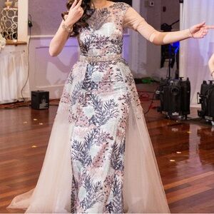 Elegant Floral Evening Gown